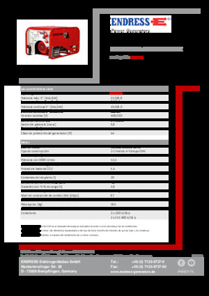 Groupes électrogènes à essence Endress ESE 1006 DHG-GT ES ISO Duplex