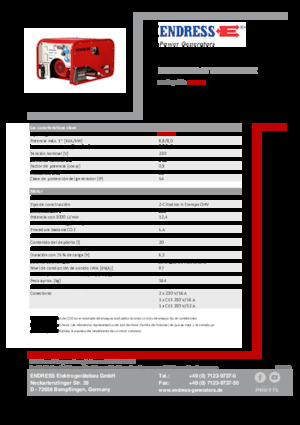 Groupes électrogènes à essence Endress ESE 1006 HG-GT ES ISO Duplex