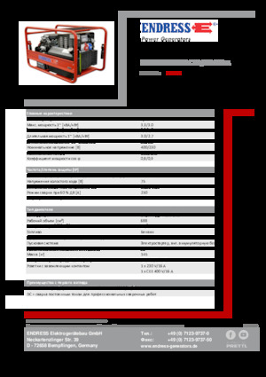 Groupes électrogènes à essence Endress ESE 1006 SDHS-DC ES / 30-300 A