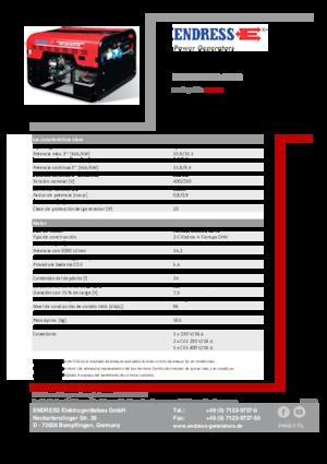 Groupes électrogènes à essence Endress ESE 1206 DHS-GT ES