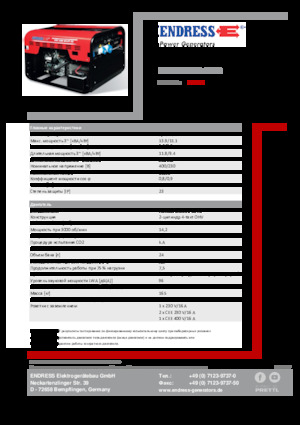 Groupes électrogènes à essence Endress ESE 1206 DHS-GT ES