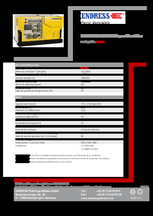 Groupes électrogènes à essence Endress ESE 1308 DBG ES DIN Super Silent Plus