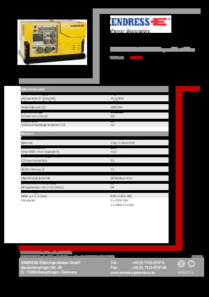 Groupes électrogènes à essence Endress ESE 1308 DBG ES DIN Super Silent Plus