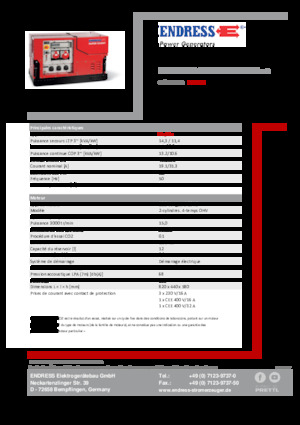 Groupes électrogènes à essence Endress ESE 1308 DBG ES ISO Duplex Silent