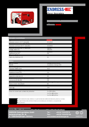 Groupes électrogènes à essence Endress ESE 1506 DHG-GT ES ISO Duplex