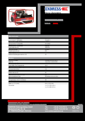 Groupes électrogènes à essence Endress ESE 1506 DHS-GT ES 