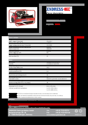 Groupes électrogènes à essence Endress ESE 1506 DHS-GT ES 