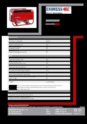 Groupes électrogènes à essence Endress ESE 206 HS-GT