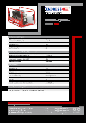 Groupes électrogènes à essence Endress ESE 404 SHS-AC / 30-180 A 