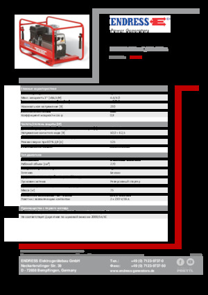 Groupes électrogènes à essence Endress ESE 404 SHS-AC / 30-180 A 