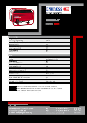 Groupes électrogènes à essence Endress ESE 406 HS-GT