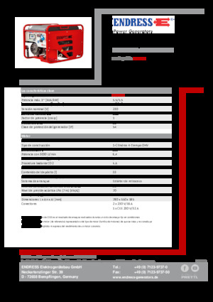 Groupes électrogènes à essence Endress ESE 506 HG-GT ISO Duplex