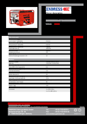 Groupes électrogènes à essence Endress ESE 606 DHG-GT ES ISO Duplex