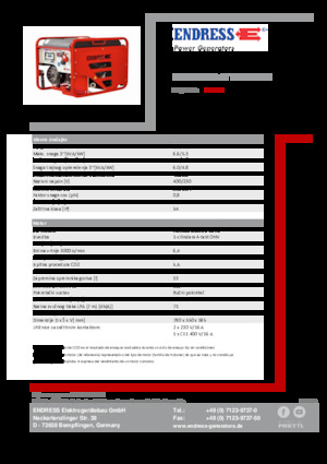 Groupes électrogènes à essence Endress ESE 606 DHG-GT ISO Duplex