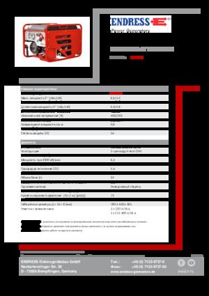 Groupes électrogènes à essence Endress ESE 606 DHG-GT ISO Duplex