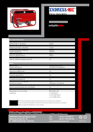 Groupes électrogènes à essence Endress ESE 606 DHS-GT ES