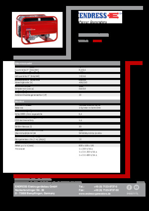 Groupes électrogènes à essence Endress ESE 606 DHS-GT ES