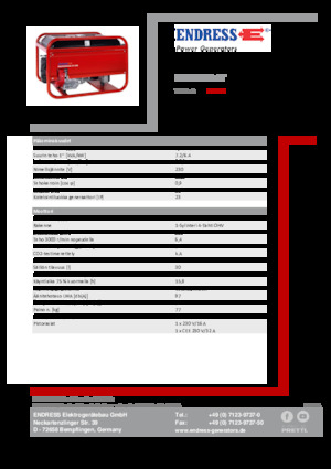 Groupes électrogènes à essence Endress ESE 606 HS-GT