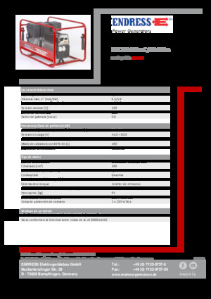 Groupes électrogènes à essence Endress ESE 704 SHS-AC / 60-200 A 