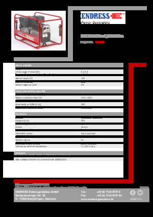 Groupes électrogènes à essence Endress ESE 704 SHS-AC / 60-200 A 