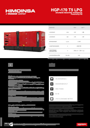 Groupes électrogènes à essence HIMOINSA HGP-170 T5 LPG
