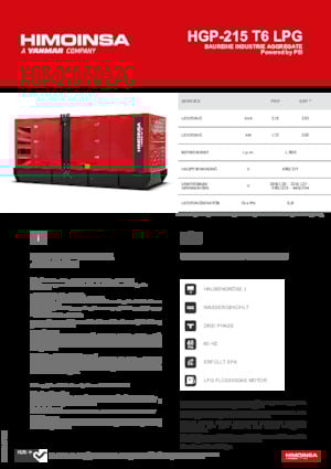 Groupes électrogènes à essence HIMOINSA HGP-215 T6 LPG