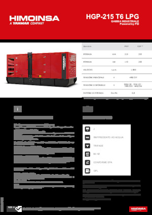 Groupes électrogènes à essence HIMOINSA HGP-215 T6 LPG
