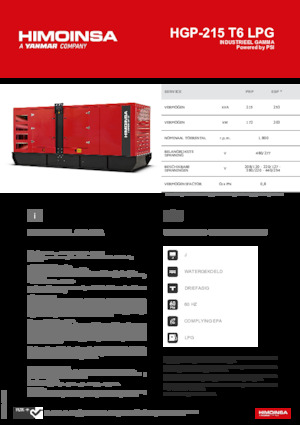 Groupes électrogènes à essence HIMOINSA HGP-215 T6 LPG