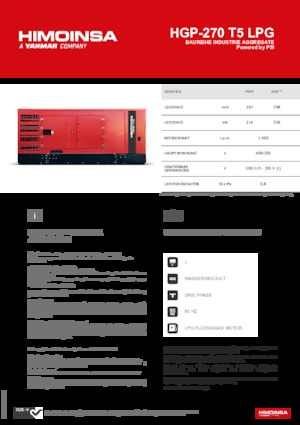 Groupes électrogènes à essence HIMOINSA HGP-270 T5 LPG