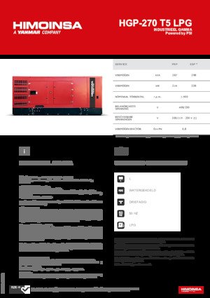 Groupes électrogènes à essence HIMOINSA HGP-270 T5 LPG