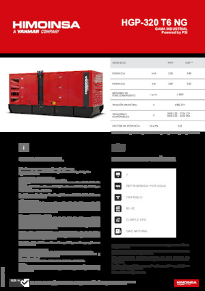 Groupes électrogènes à essence HIMOINSA HGP-320 T6 NG