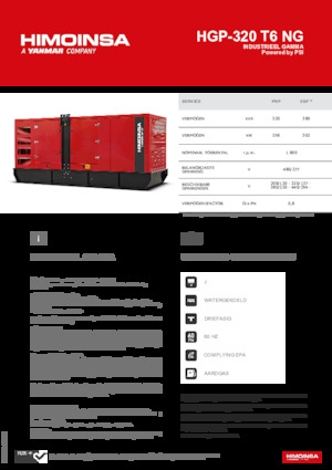 Groupes électrogènes à essence HIMOINSA HGP-320 T6 NG