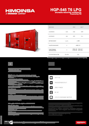 Groupes électrogènes à essence HIMOINSA HGP-545 T6 LPG