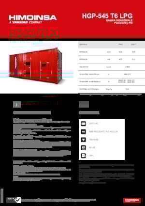Groupes électrogènes à essence HIMOINSA HGP-545 T6 LPG