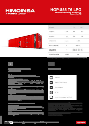 Groupes électrogènes à essence HIMOINSA HGP-855 T6 LPG