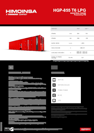 Groupes électrogènes à essence HIMOINSA HGP-855 T6 LPG