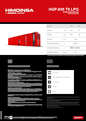 Groupes électrogènes à essence HIMOINSA HGP-855 T6 LPG