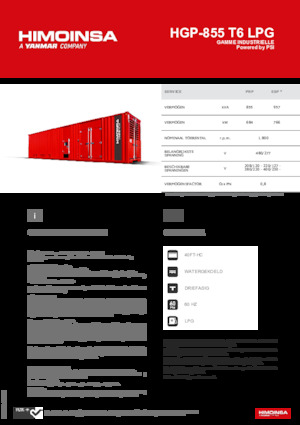 Groupes électrogènes à essence HIMOINSA HGP-855 T6 LPG