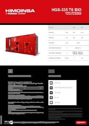 Groupes électrogènes à essence HIMOINSA HGS-335 T6 BIO