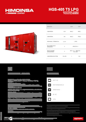 Groupes électrogènes à essence HIMOINSA HGS-405 T5 LPG