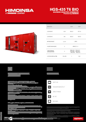 Groupes électrogènes à essence HIMOINSA HGS-435 T6 BIO