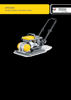 Plaques vibrantes unidirectionnelles Wacker Neuson AP2560e