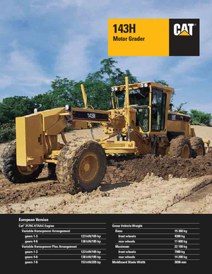 Niveleuses Caterpillar 143H