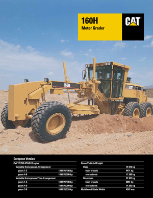 Niveleuses Caterpillar 160H