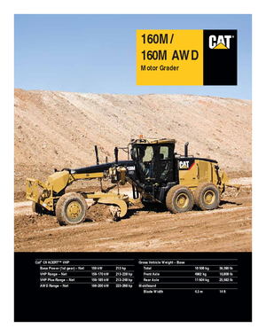 Niveleuses Caterpillar 160M
