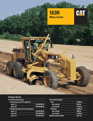 Niveleuses Caterpillar 163H