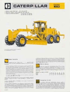 Niveleuses Caterpillar 16G