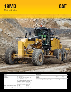 Niveleuses Caterpillar 18M3