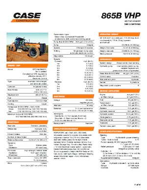 Niveleuses Case 865B
