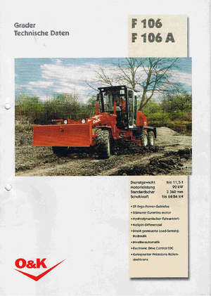 Niveleuses O&K F 106.5 A